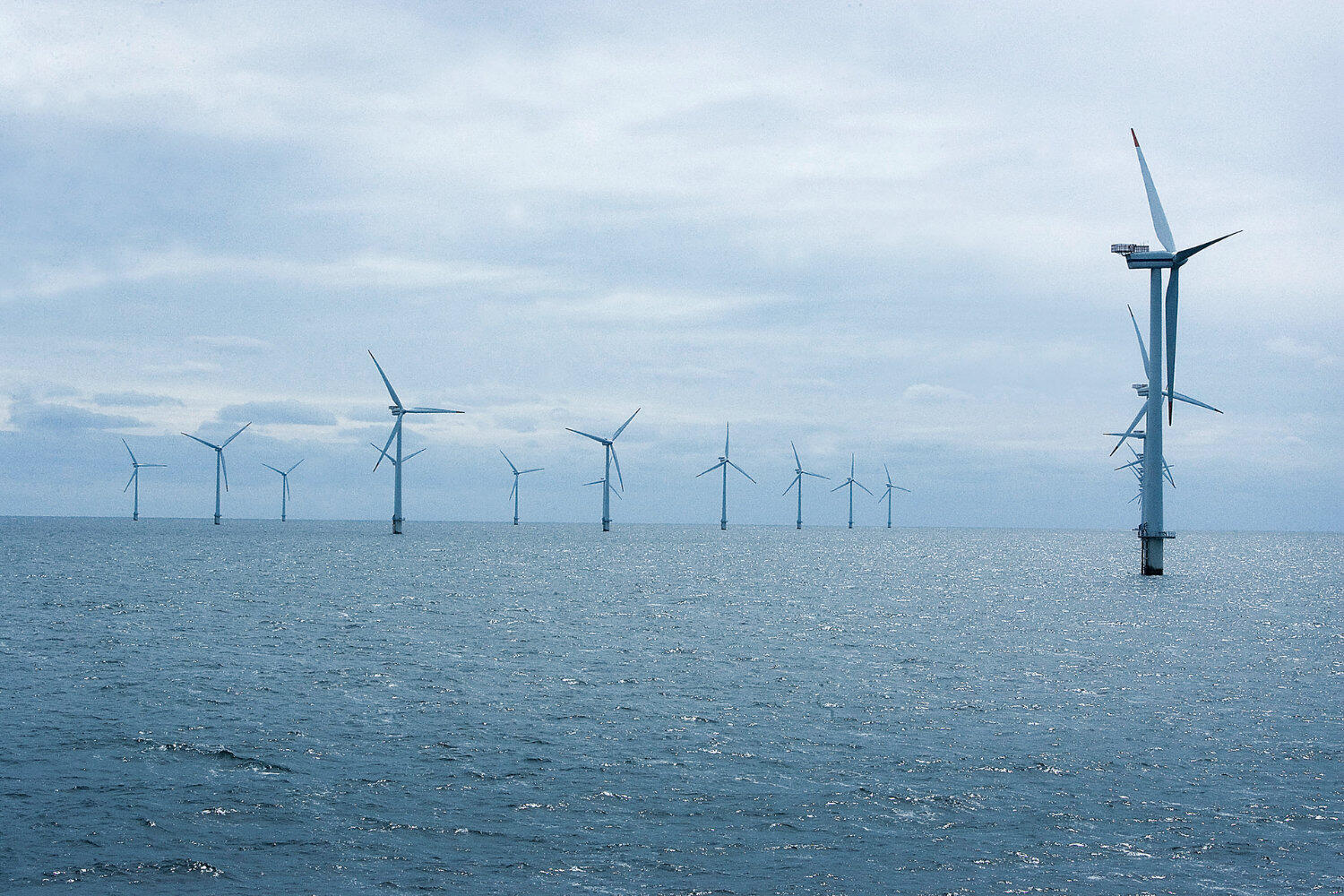 Off-Shore Windpark im Meer