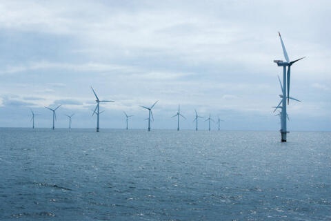 Off-Shore Windpark im Meer