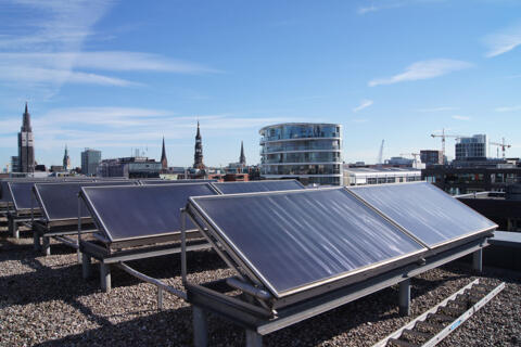 Solarpanele auf Hausdach
