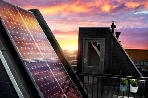 Solarpanele auf Hausdach