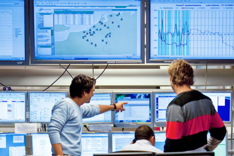 Mitarbeiter auf dem Trading Floor