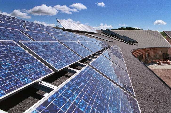 Solarpanele auf Dach