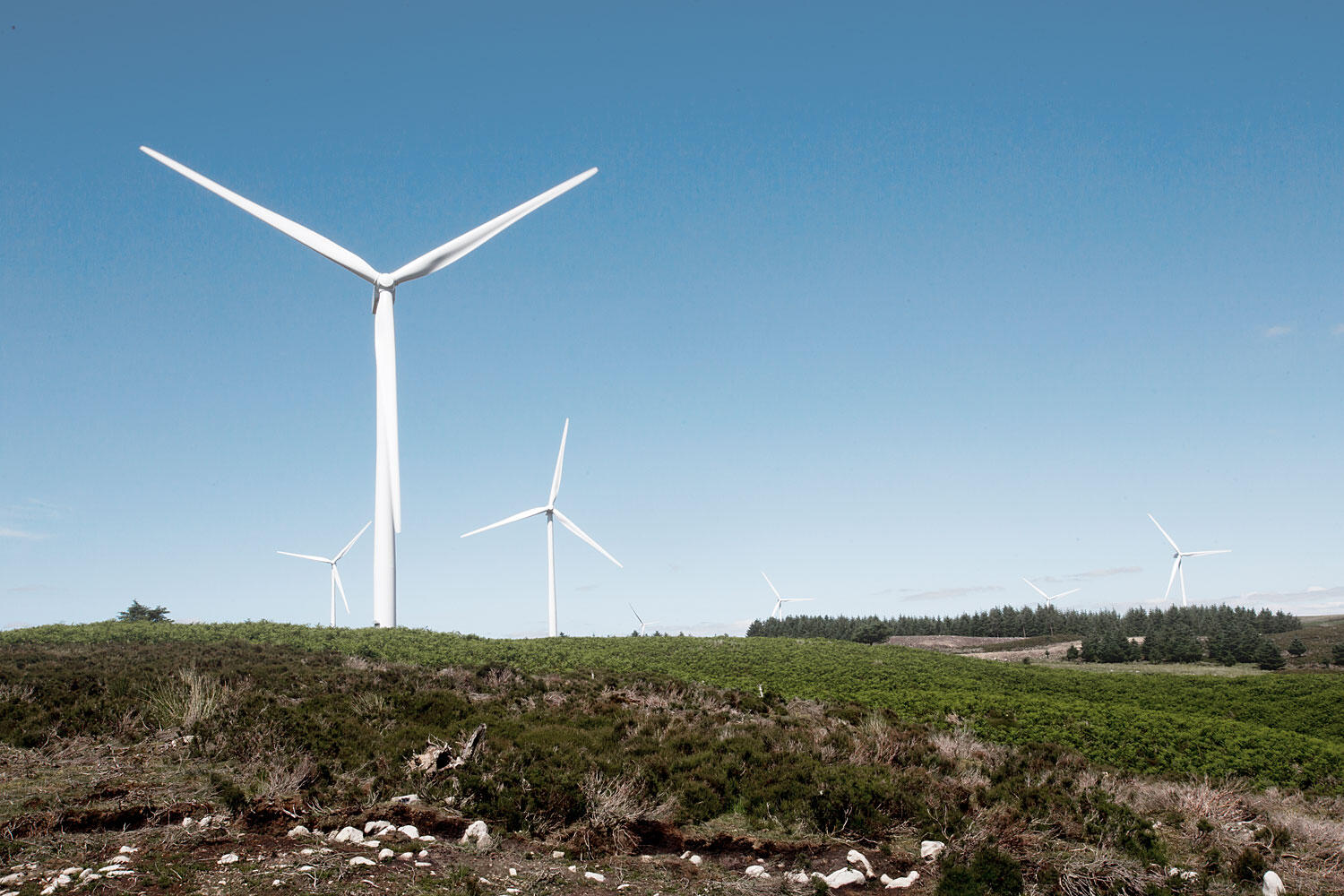 Onshore-Windräder in Landschaft