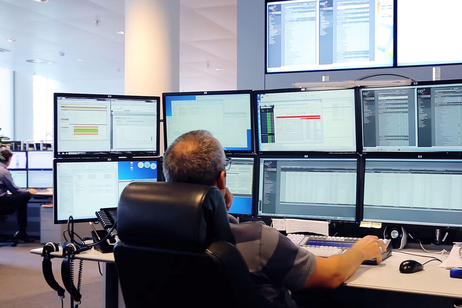 Mitarbeiter auf dem Trading Floor