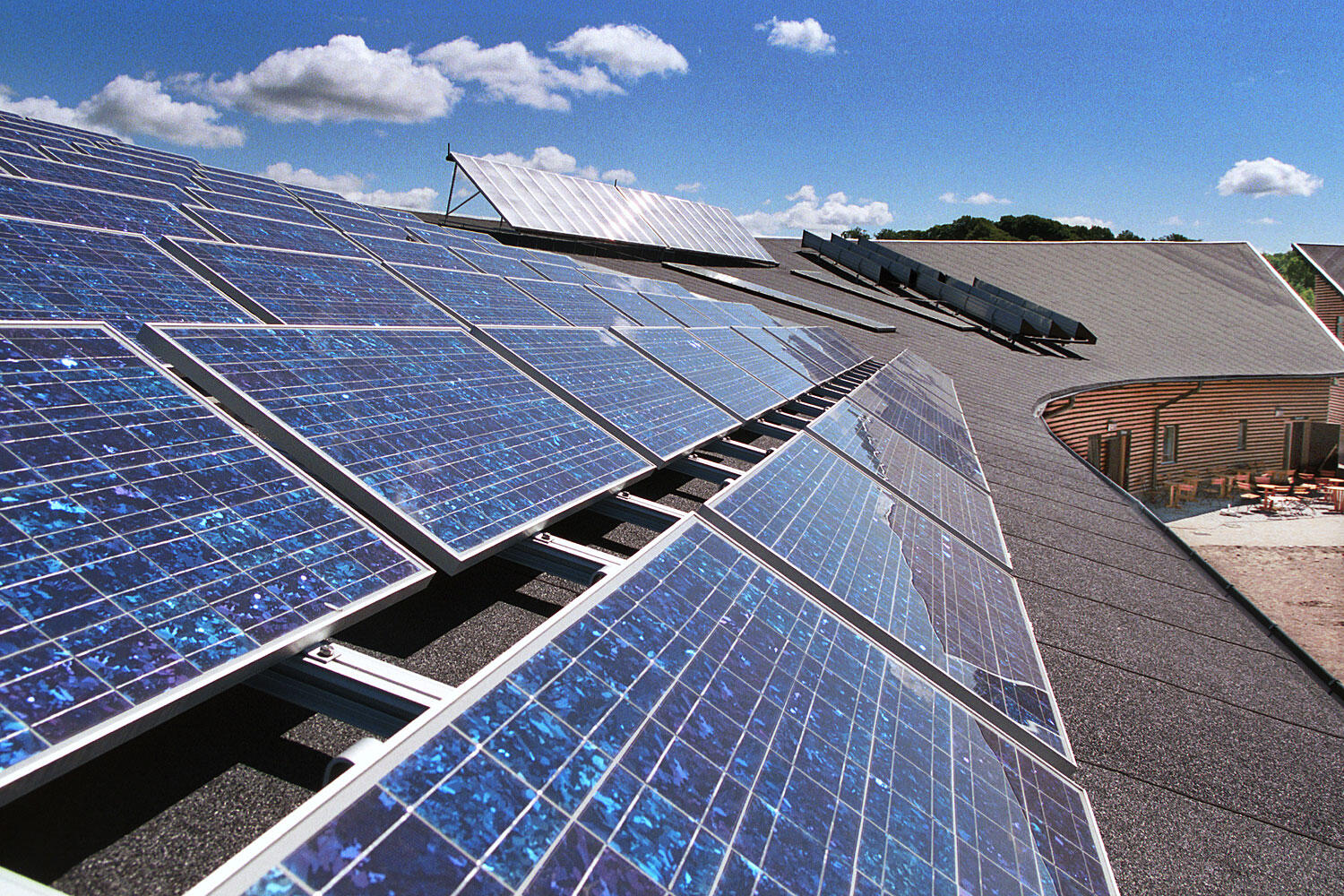 Solarpanele auf Dach