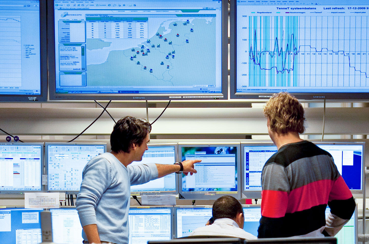 Mitarbeiter auf dem Trading Floor